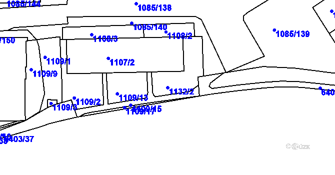 Parcela st. 1132/2 v KÚ Frýdek, Katastrální mapa