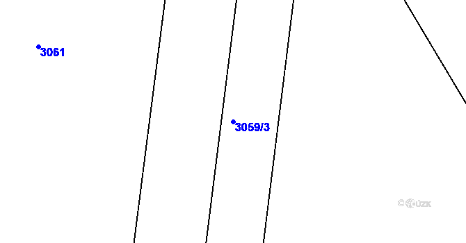 Parcela st. 3059/3 v KÚ Frýdek, Katastrální mapa