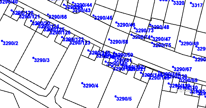 Parcela st. 3290/60 v KÚ Frýdek, Katastrální mapa
