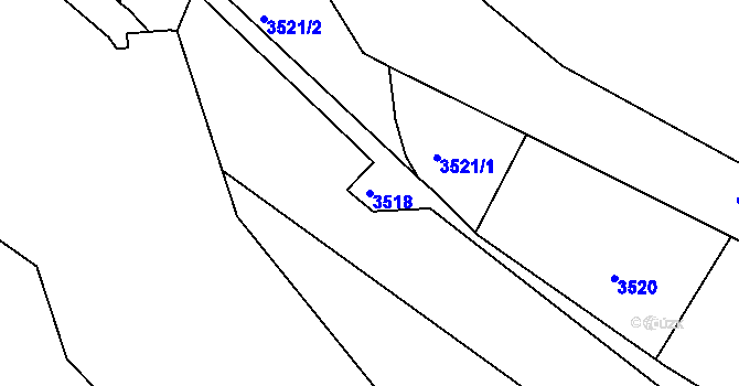 Parcela st. 3518 v KÚ Frýdek, Katastrální mapa