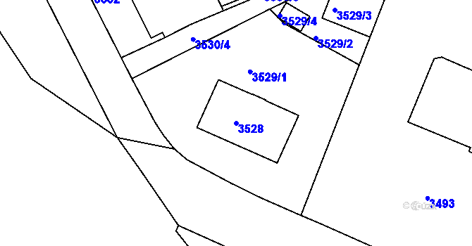 Parcela st. 3528 v KÚ Frýdek, Katastrální mapa
