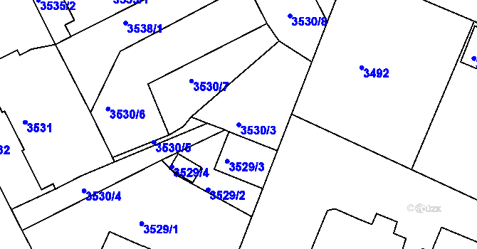 Parcela st. 3530/3 v KÚ Frýdek, Katastrální mapa