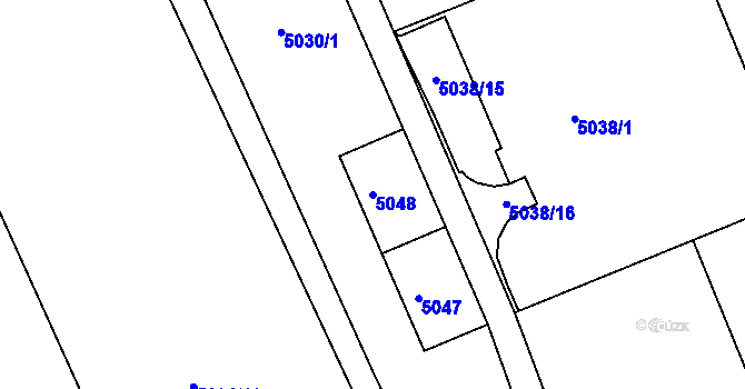 Parcela st. 5048 v KÚ Frýdek, Katastrální mapa