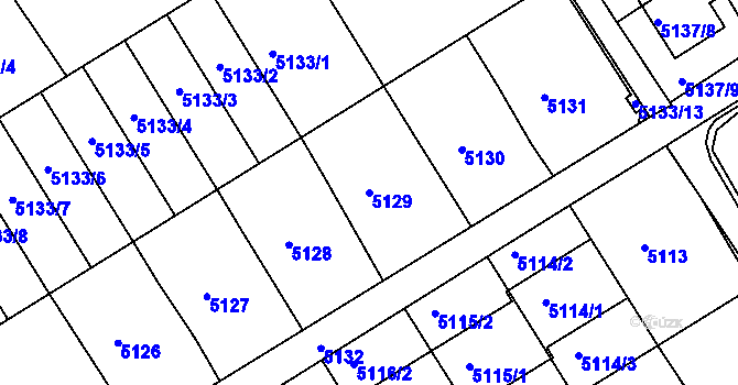 Parcela st. 5129 v KÚ Frýdek, Katastrální mapa