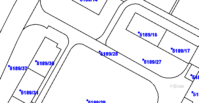 Parcela st. 5189/28 v KÚ Frýdek, Katastrální mapa