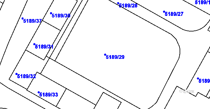 Parcela st. 5189/29 v KÚ Frýdek, Katastrální mapa