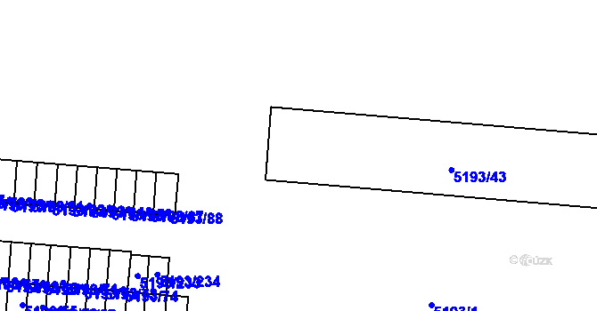 Parcela st. 5193/40 v KÚ Frýdek, Katastrální mapa