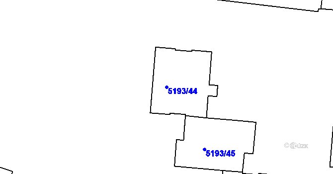 Parcela st. 5193/44 v KÚ Frýdek, Katastrální mapa