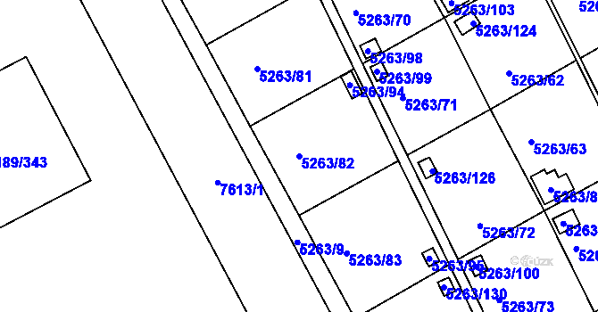 Parcela st. 5263/82 v KÚ Frýdek, Katastrální mapa
