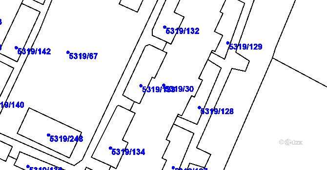 Parcela st. 5319/30 v KÚ Frýdek, Katastrální mapa