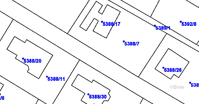 Parcela st. 5388/9 v KÚ Frýdek, Katastrální mapa