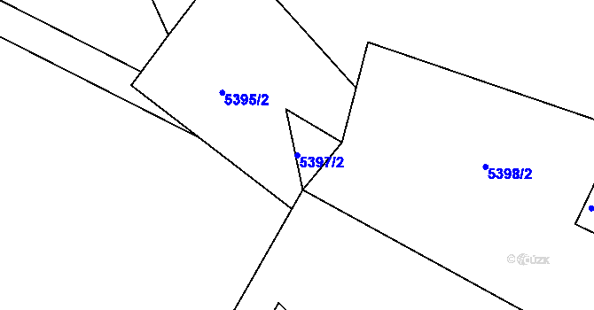 Parcela st. 5397/2 v KÚ Frýdek, Katastrální mapa