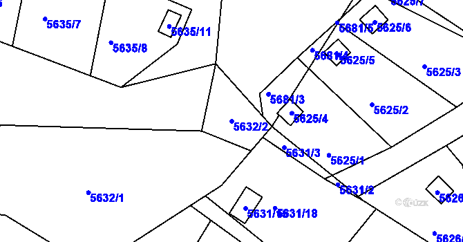Parcela st. 5632/2 v KÚ Frýdek, Katastrální mapa