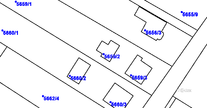 Parcela st. 5659/2 v KÚ Frýdek, Katastrální mapa