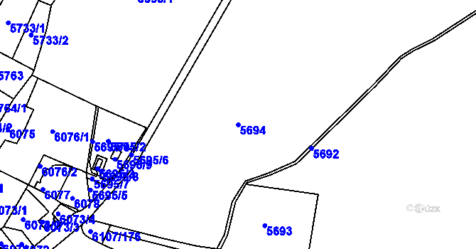 Parcela st. 5694 v KÚ Frýdek, Katastrální mapa