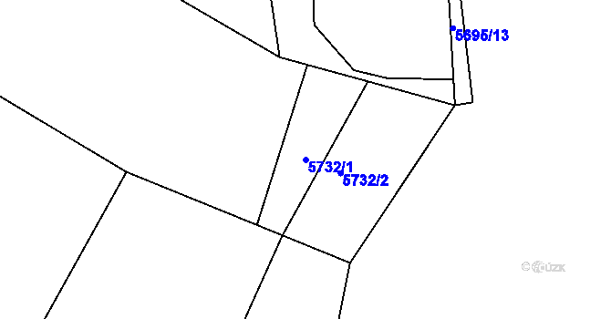 Parcela st. 5732/1 v KÚ Frýdek, Katastrální mapa