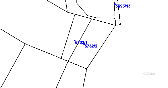 Parcela st. 5732/2 v KÚ Frýdek, Katastrální mapa
