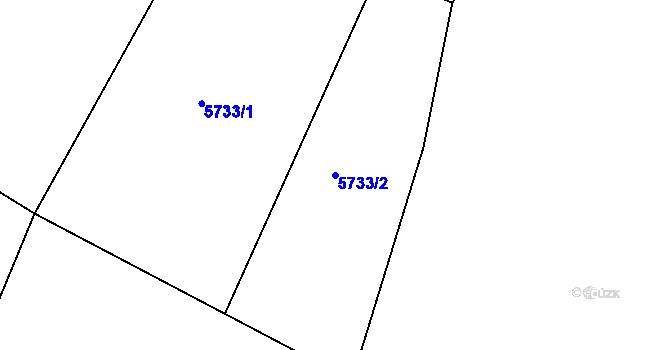 Parcela st. 5733/2 v KÚ Frýdek, Katastrální mapa