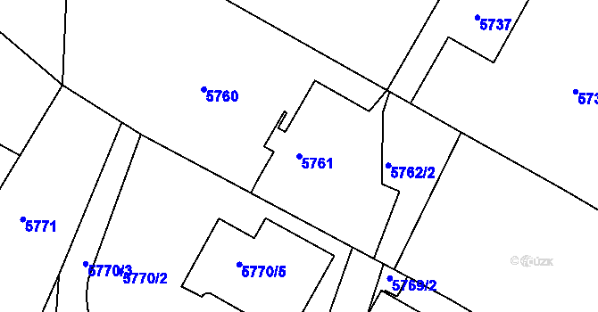 Parcela st. 5761 v KÚ Frýdek, Katastrální mapa