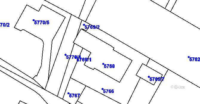 Parcela st. 5768 v KÚ Frýdek, Katastrální mapa
