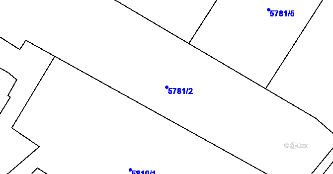 Parcela st. 5781/2 v KÚ Frýdek, Katastrální mapa