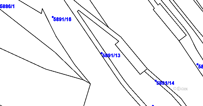 Parcela st. 5891/13 v KÚ Frýdek, Katastrální mapa