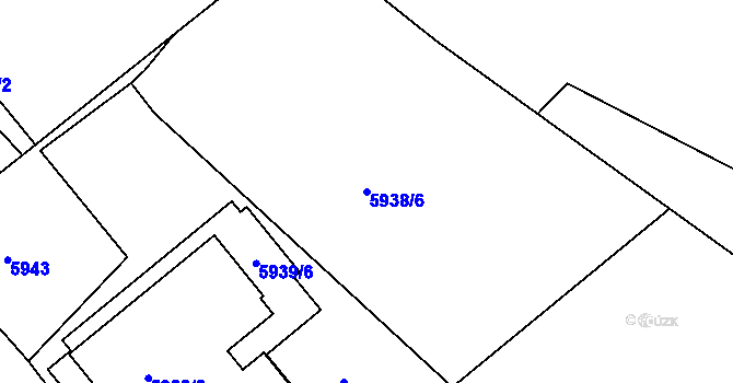 Parcela st. 5938/6 v KÚ Frýdek, Katastrální mapa