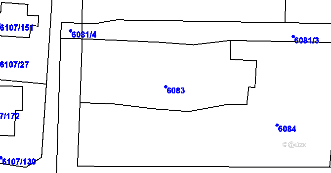 Parcela st. 6083 v KÚ Frýdek, Katastrální mapa