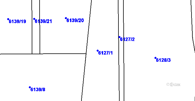 Parcela st. 6127/1 v KÚ Frýdek, Katastrální mapa
