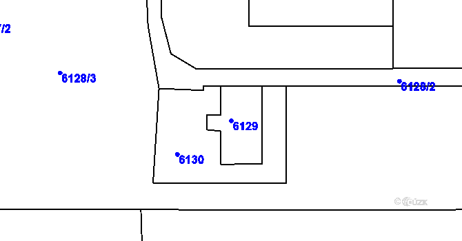 Parcela st. 6129 v KÚ Frýdek, Katastrální mapa