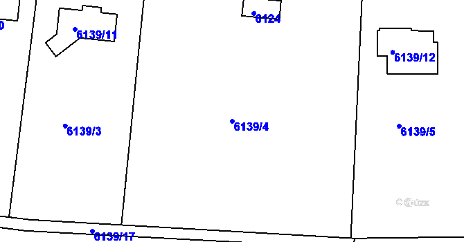 Parcela st. 6139/4 v KÚ Frýdek, Katastrální mapa