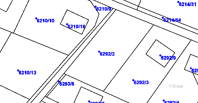 Parcela st. 6292/2 v KÚ Frýdek, Katastrální mapa