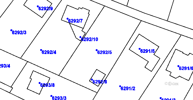 Parcela st. 6292/5 v KÚ Frýdek, Katastrální mapa