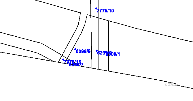 Parcela st. 6299/2 v KÚ Frýdek, Katastrální mapa