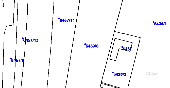 Parcela st. 6439/6 v KÚ Frýdek, Katastrální mapa