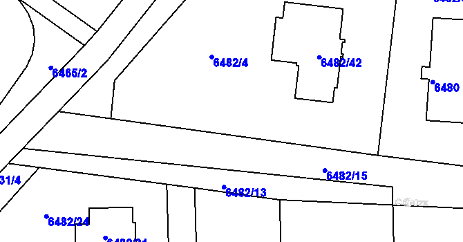 Parcela st. 6482/7 v KÚ Frýdek, Katastrální mapa