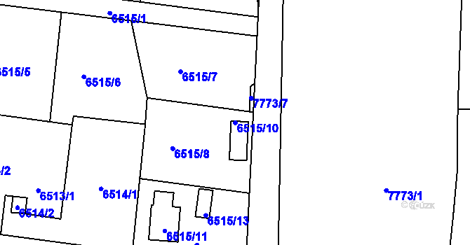 Parcela st. 6515/10 v KÚ Frýdek, Katastrální mapa