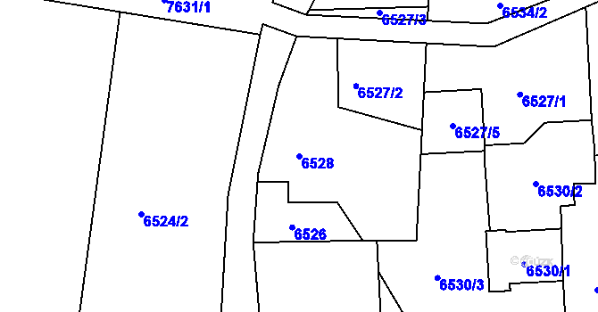 Parcela st. 6528 v KÚ Frýdek, Katastrální mapa