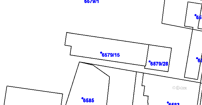 Parcela st. 6579/15 v KÚ Frýdek, Katastrální mapa
