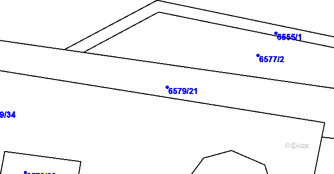 Parcela st. 6579/21 v KÚ Frýdek, Katastrální mapa