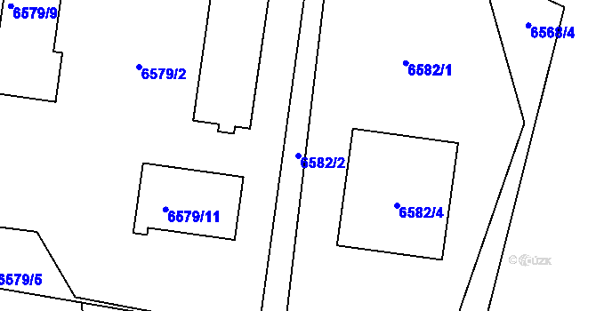 Parcela st. 6582/2 v KÚ Frýdek, Katastrální mapa