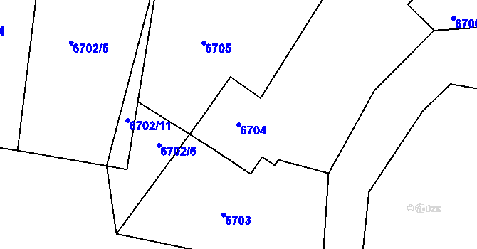 Parcela st. 6704 v KÚ Frýdek, Katastrální mapa