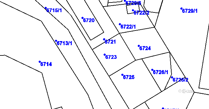 Parcela st. 6723 v KÚ Frýdek, Katastrální mapa
