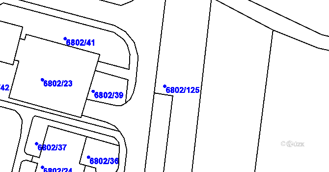 Parcela st. 6802/125 v KÚ Frýdek, Katastrální mapa