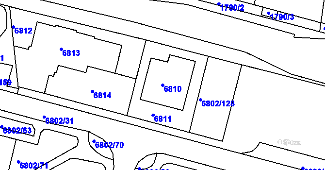 Parcela st. 6810 v KÚ Frýdek, Katastrální mapa
