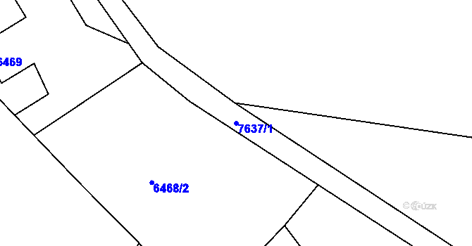 Parcela st. 7637/1 v KÚ Frýdek, Katastrální mapa