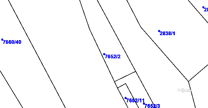 Parcela st. 7652/2 v KÚ Frýdek, Katastrální mapa