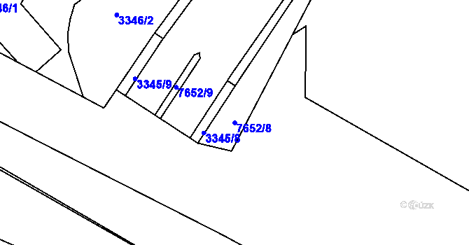 Parcela st. 7652/8 v KÚ Frýdek, Katastrální mapa