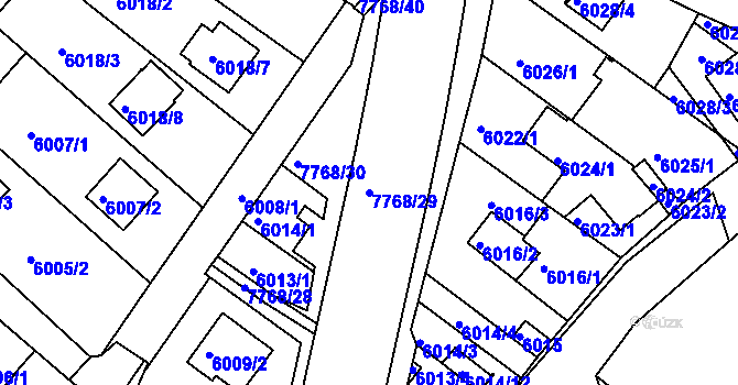Parcela st. 7768/29 v KÚ Frýdek, Katastrální mapa