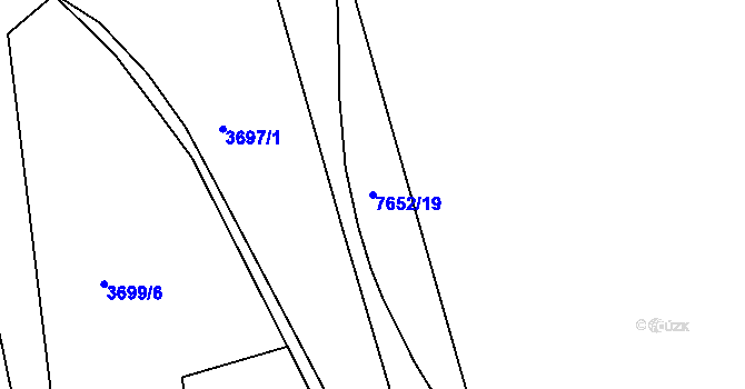 Parcela st. 7652/19 v KÚ Frýdek, Katastrální mapa